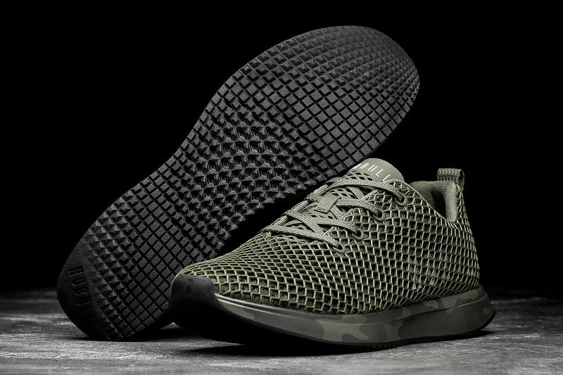 Nobull Dark Forest Camo Mesh Runner Women's Running Shoes Olive | USA M1792Q